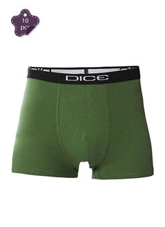 DICE Men's Boxer Underwear, Plain Colors, 10 Pieces of Soft Cotton  - Image 5