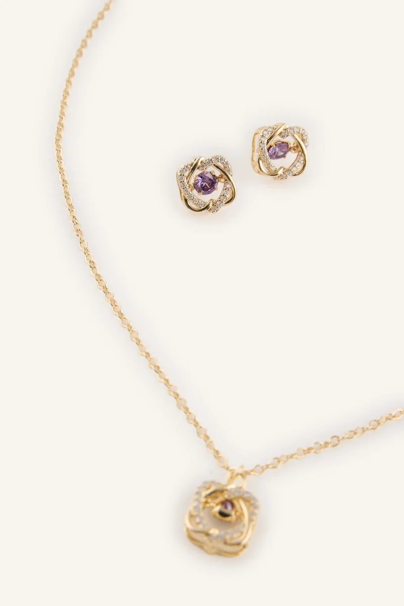 Defacto  Woman Necklace and Earrings 2 piece Set for Women | Best Price UAE