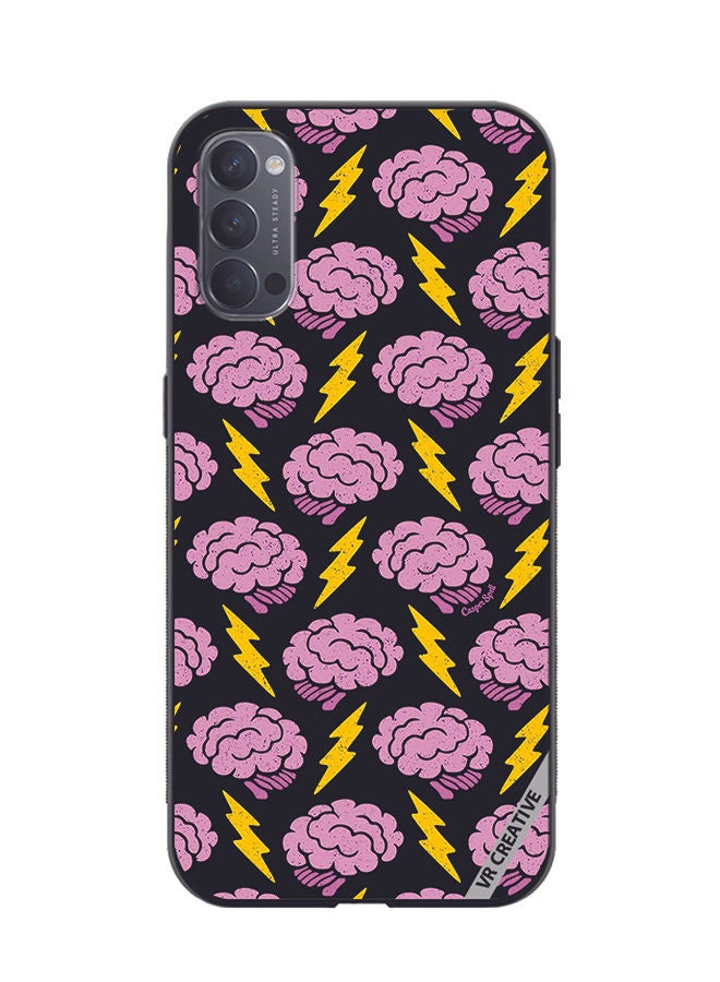 VR CREATIVE Protective Case Cover For Oppo Reno4 Pro 5G Thunder Design Multicolour - Image 1