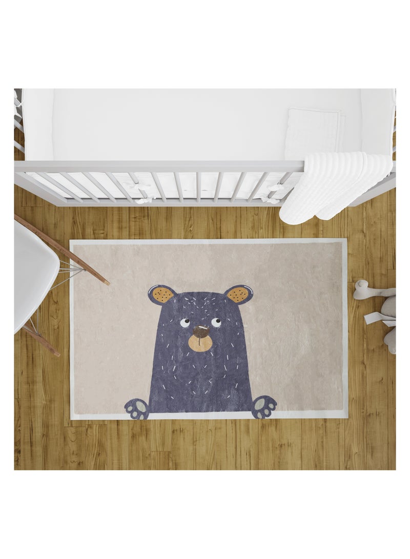 MIRAL rug by Alkaffary with cheerful prints that bring playful charm to your child's carpet, 1.60x2.30, Pink, Brown