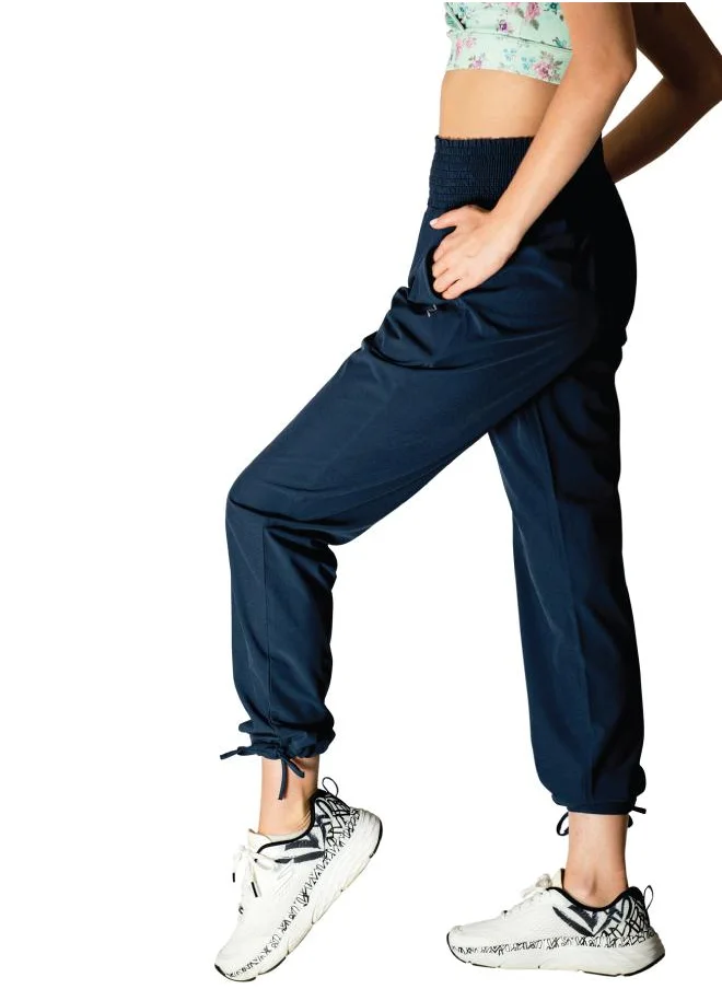 ZAECY Women's High-Rise Ruched Waist-Band Pants