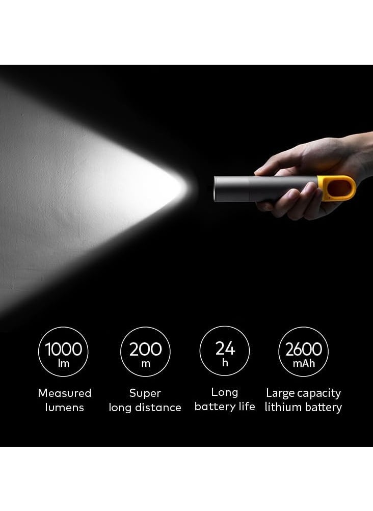 HOTO HOTO Flashlight Lite, Zoomable, LED,USB-C Rechargeable,1000 Lumens,5 Modes (SOS and Strobe), Tactical and Portable Handheld Flash Light for Camping, Emergencies, Home Use, etc  - Image 5