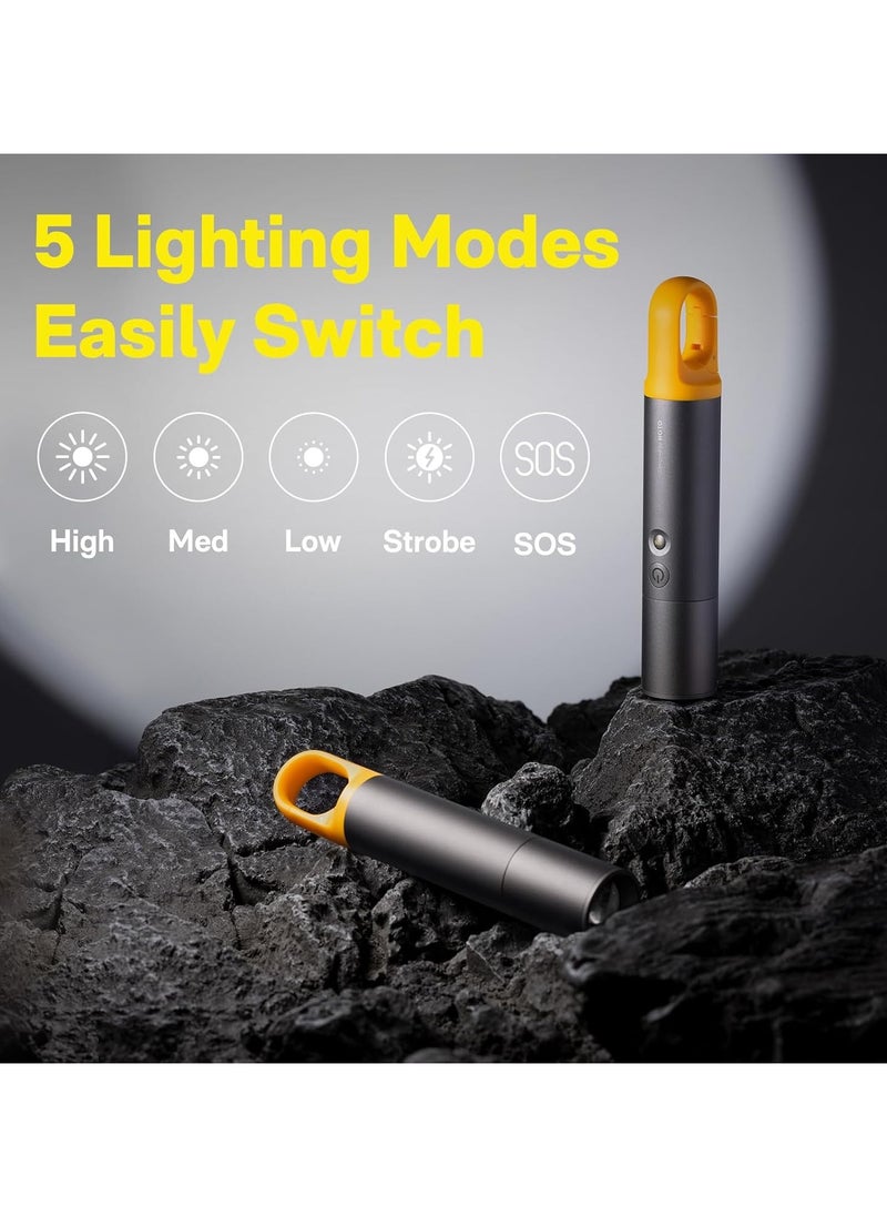 HOTO - HOTO Flashlight Lite, Zoomable, LED,USB-C Rechargeable,1000 Lumens,5 Modes (SOS and Strobe), Tactical and Portable Handheld Flash Light for Camping, Emergencies, Home Use, etc - Image 1