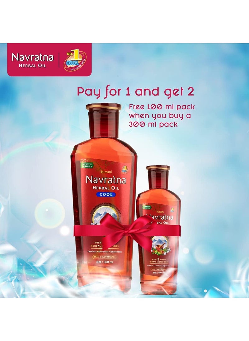 Navratna Himani Navratna Hair Oil 300+100ml  - Image 2