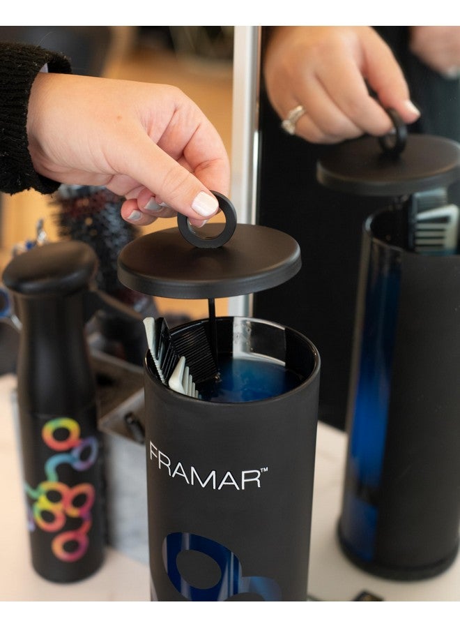 framar Disinfectant Jar For Salon - Barber Disinfectant Jar, Spa Jar, Disinfecting Jar, Barber Jar, Hair Disinfectant Liquid, Salon Disinfectant Jar, Desinfectante Jar, Barber Accessories - Matte - Image 2