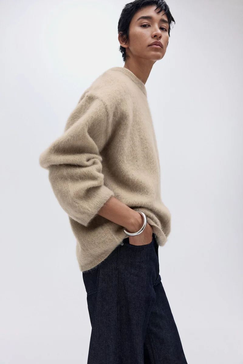 H&M  Oversized mohair-blend jumper for Women | Best Price UAE