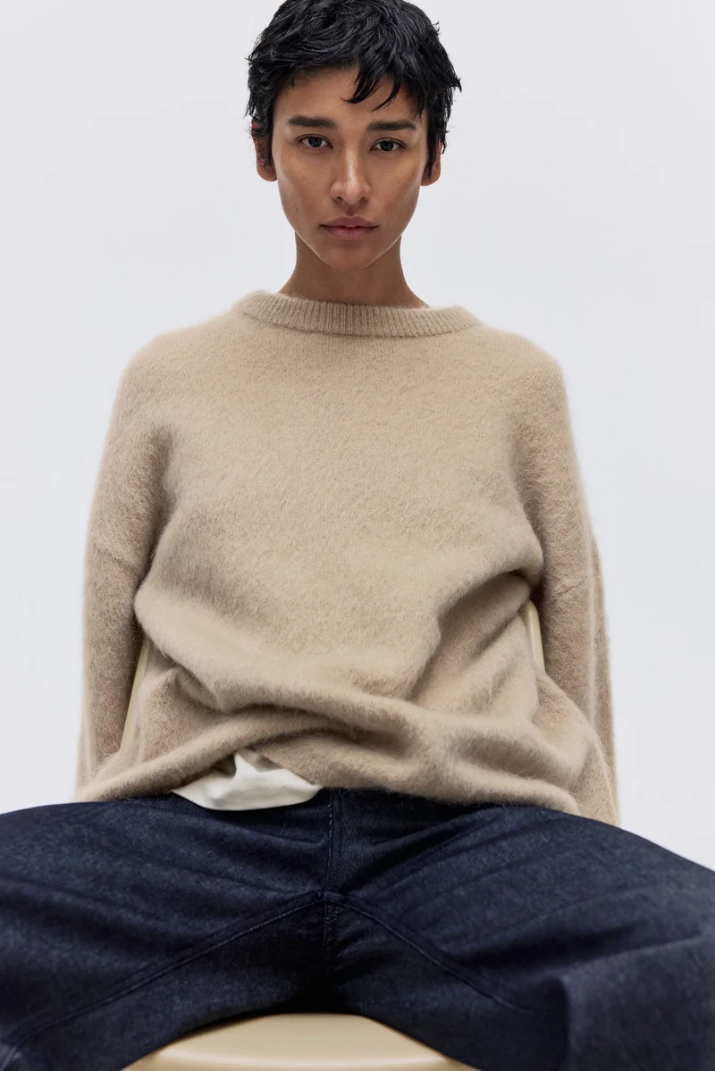 H&M  Oversized mohair-blend jumper for Women | Best Price UAE