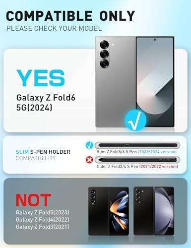 I-blason iBlason Cosmo for Samsung Galaxy Z Fold 6 Case with MagSafe Stand S Pen Holder Builtin Tempered Glass Screen Protector Hinge Protection Full Protective Magnetic Case for Z Fold 6 Clear - Image 3
