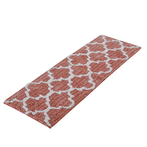 AEROHAVEN™ Glorious Super Soft Microfiber Abstract Moroccan Designer Anti Slip Kitchen/Bedside Runner Rug (Peach, 40 cm x 120 cm) - Image 3
