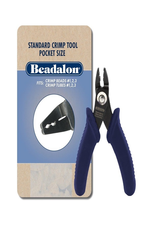 Beadalon Crimp Tool Standard - Fits Crimp Beads #1-3, Crimp Tubes #2-3, Dark Blue, Pocket Travel Size 4 in / 10.1 cm - Image 1