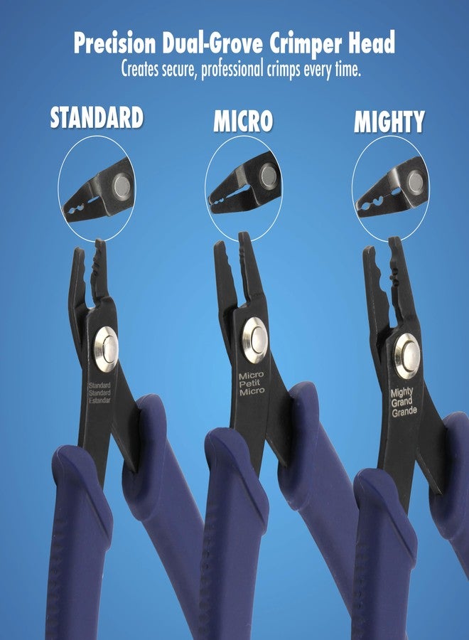 Beadalon Crimp Tool Standard - Fits Crimp Beads #1-3, Crimp Tubes #2-3, Dark Blue, Pocket Travel Size 4 in / 10.1 cm - Image 2