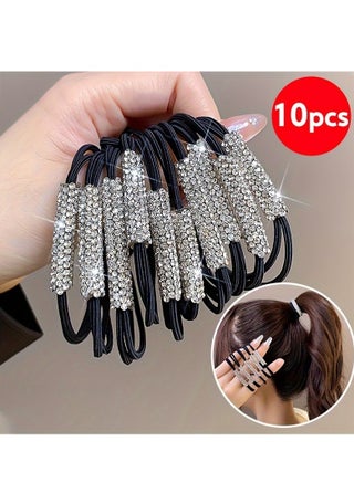 10pcs, Glitter Rhinestones Double Layers Durable Hair Ties, Women Girls Casual Leisure Hair Accessories, Gift Photo Props - pzsku/Z6250990BD2F7D42A6D83Z/45/_/1713509269/20834c37-f7be-4ee5-a704-724ea3b7efda