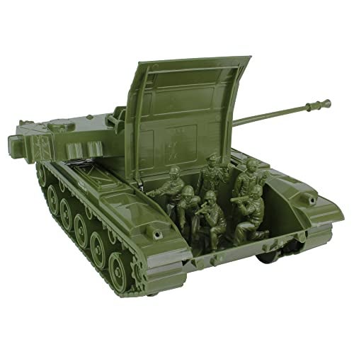 Tim Mee Toy Walker Bulldog Tank Playset- OD Green 13pc - Made in USA - Image 4