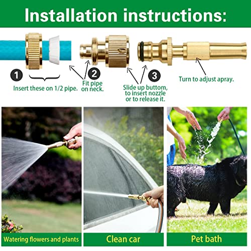 VENEKETY Nozzle Water Spray Gun Water Jet pipe Nozzles Spray Gun SUITABLE for 1/2" pipe For Gardening And Washing (Without Hose Pipe) - Image 4