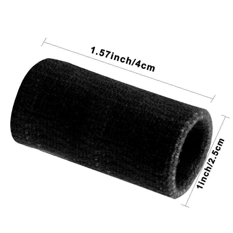 Droposale Hand Finger Sleeves Arthritis Trigger Brace Protectors Splint Support Compression Relief Adjustable Breathable Thumb Covers Cap Safe for Skin Nail Pain Multi Use Black Color (Black, 5) - Image 2