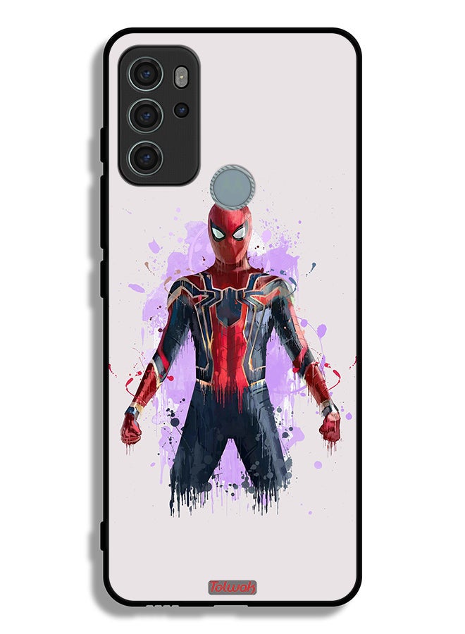 Tolwak Motorola Moto G60S Protective Case Cover Iron Spider Artwork - Image 2