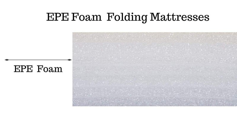 MILLIARD Solid Colored 3 Fold Tri Folding Medium Hard EPE Foam 2 Inch Thickness Floor Light Weight Foldable Movable Cot Mattress, Bed Mattress for Travel, Picnic, Yoga Mat (35X72X2 Inches) (Navy Blue) - Image 3