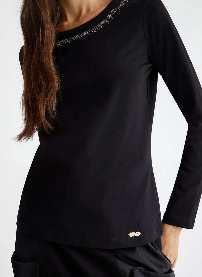 Liu Jo T-shirt with rhinestones