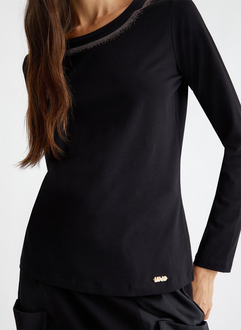Liu Jo T-shirt with rhinestones - Image 4