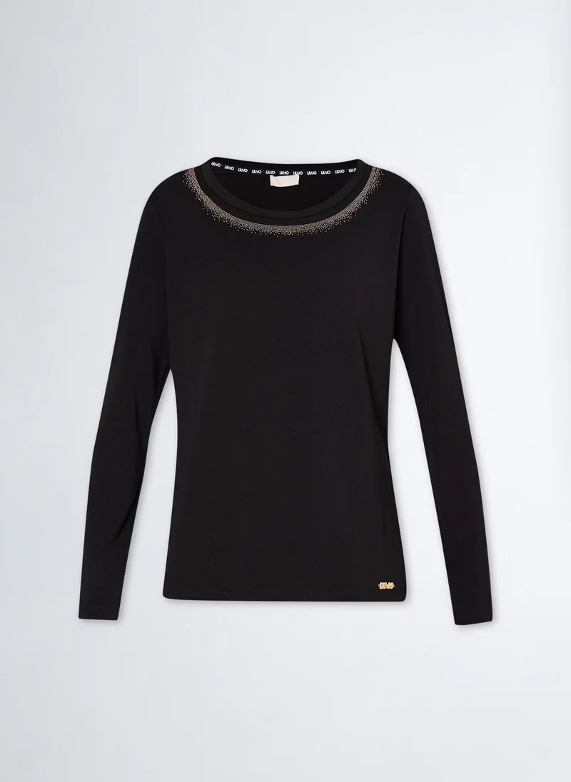 Liu Jo T-shirt with rhinestones
