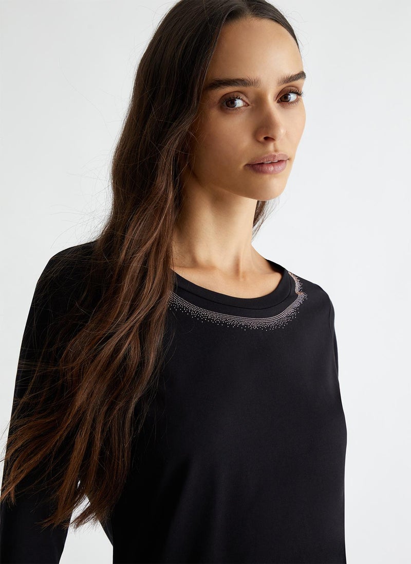 Liu Jo T-shirt with rhinestones - Image 3