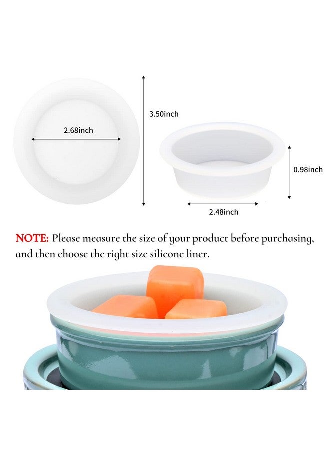 ASAWASA ASAWASA 2 Pcs Silicone Liners for Wax Warmer,No Mess, No Scrape, Long Lasting and Reusable, 2.48 in in Bottom Diameter (medium size 2pcs) - Image 1