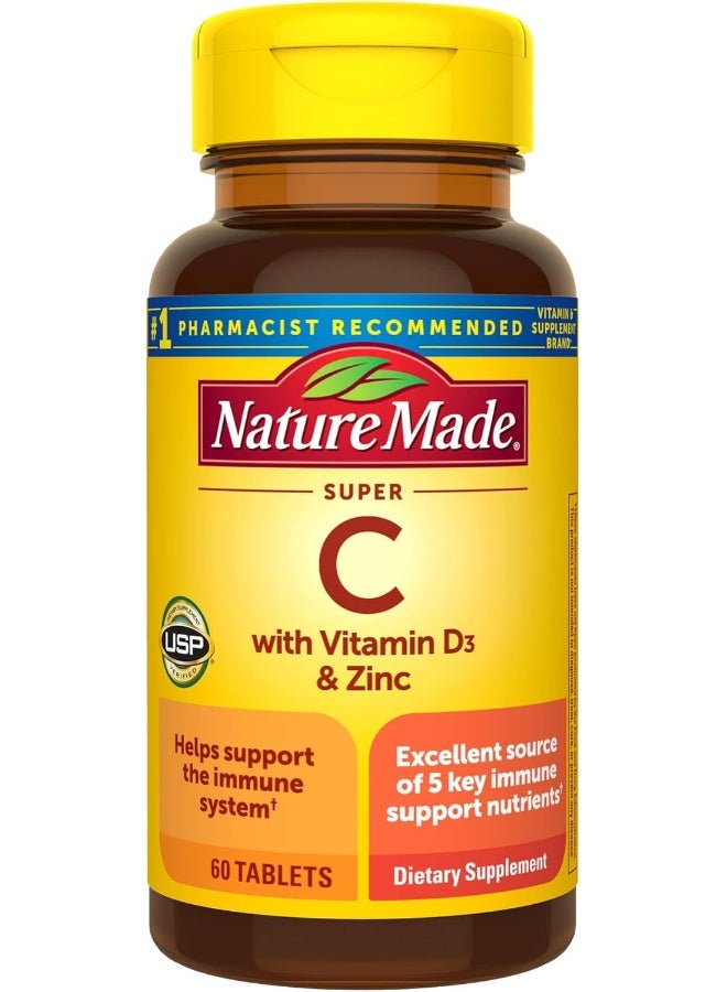 Nature Made Super C Immune Complex Tablet with Vitamin C, D and Zinc - Image 1