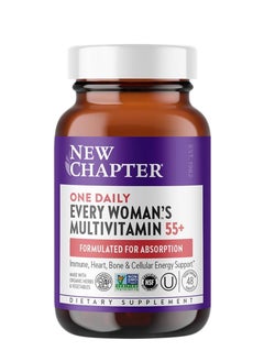 New Chapter Multivitamin for Women 50 Plus - Every Woman's One Daily 55+ with Fermented Probiotics + Whole Foods + Astaxanthin + Organic Non-GMO Ingredients -48 ct (Packaging May Vary)  - Image 1