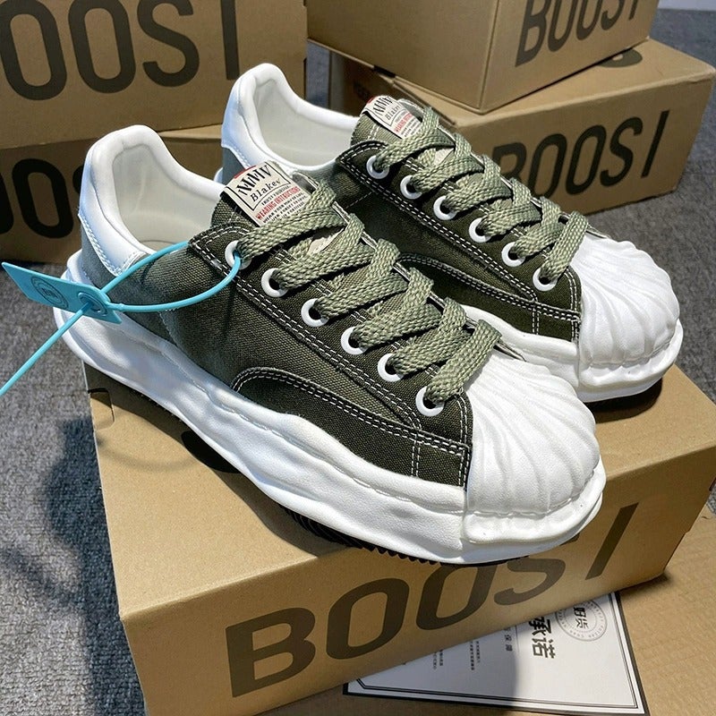 2023 New Sanyuan Kangyu Dissolved Shoes Mmy Shell Head Thick Bottom Putian Men'S Shoes Casual Canvas Board Shoes For Children - Image 2