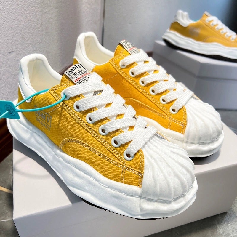 2023 New Sanyuan Kangyu Dissolved Shoes Mmy Shell Head Thick Bottom Putian Men'S Shoes Casual Canvas Board Shoes For Children - Image 1