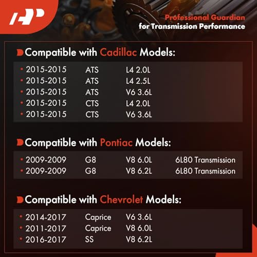 A-Premium Automatic Transmission Fluid Filter with Pan Gasket, Compatible with Cadillac CTS 2015, ATS 2015 & Chevrolet Caprice 2011-2017, SS 2016-2017 & Pontiac G8 2009, Replaces 24235900, 24236932 - Image 2