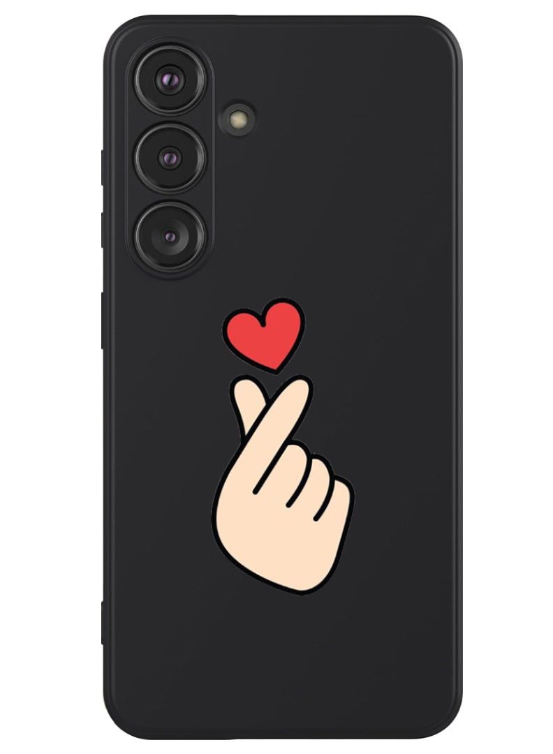 Theodor Protective Slim Fit Case Liquid Silicone Cover with Full Body Protection Anti-Scratch Shockproof Case For Samsung Galaxy S24 (Black) - Snap Love - Image 1