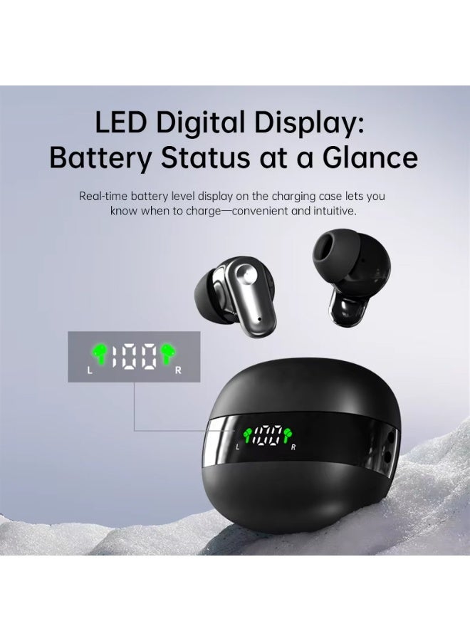 MINI550-Wireless headphones in-ear high-fidelity stereo headphones with noise cancellation feature and LED display mini headphones - Image 2