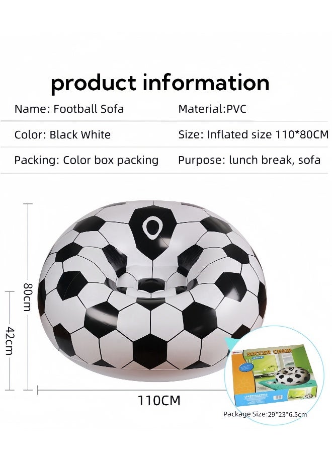 Inflatable football sofa, inflatable sofa for living room and bedroom, inflatable lazy sofa, camping lounge chair, portable and easy to store - Image 4