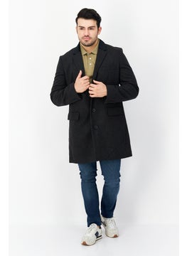 French Connection Men Textured Trench Coat, Charcoal  - Image 3