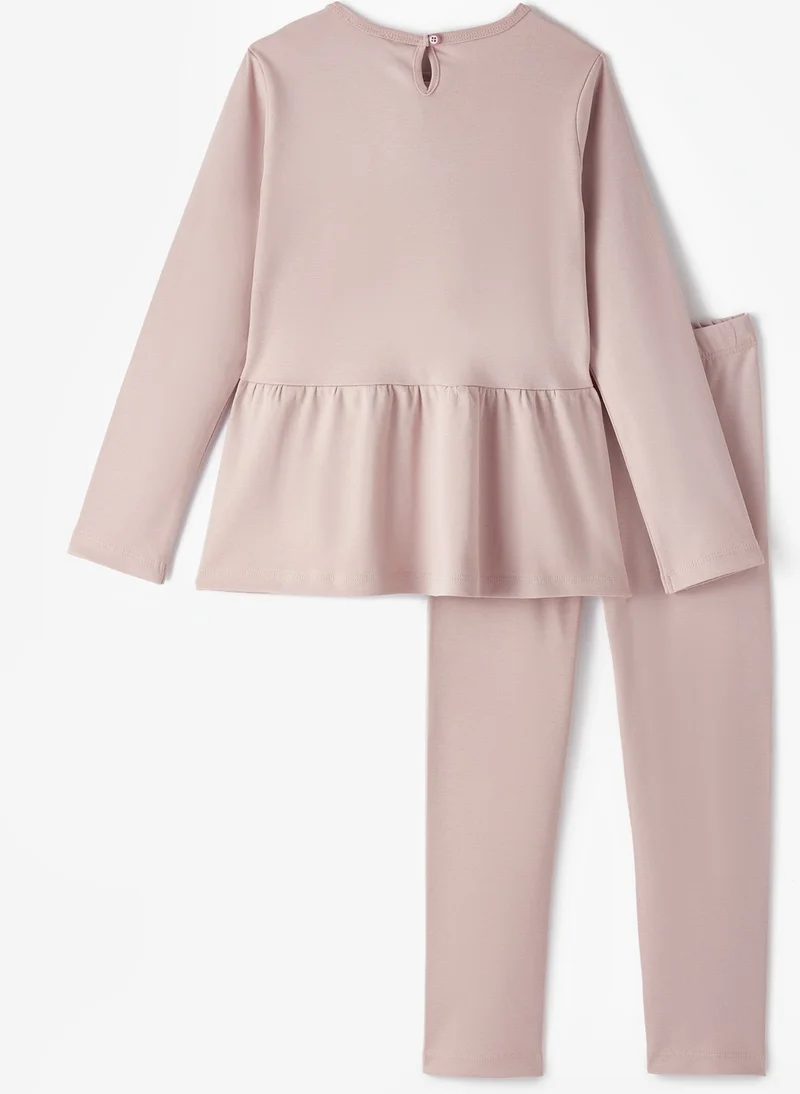 جون Girls Bow 2-Piece Bottom Top Set