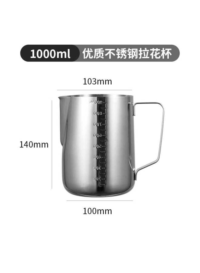 Style Stainless Steel Flower Cylinder Scale Measuring Cup Wax Melting Cup Flower Cup Milk Bubble Cup Milk Cup Coffee Supplies