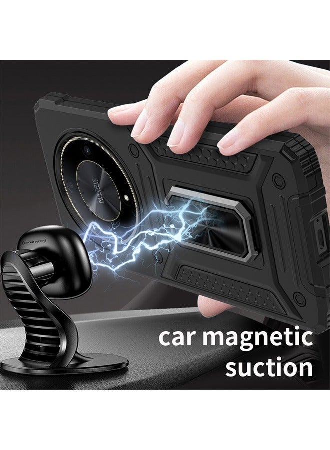 X-level Honor X9B 5g Case Cover with Ring Kickstand Stand Back Protective Armor Dual Layer Shockproof Anti-Scratch Cover Protector Car Mount Comfortable Touch shell Phone Holder Accessory for Honor X50 5g - Image 3