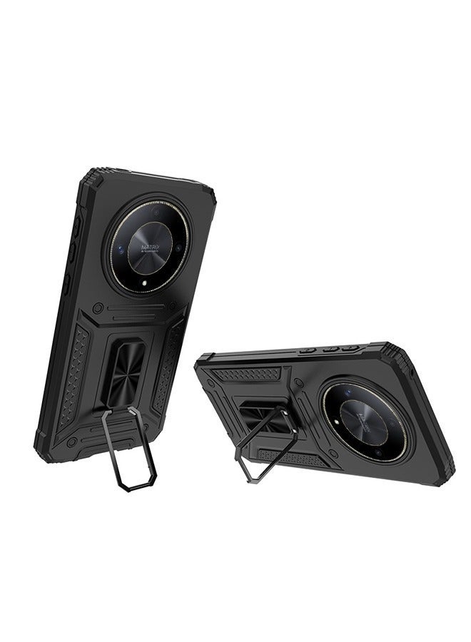 X-level Honor X9B 5g Case Cover with Ring Kickstand Stand Back Protective Armor Dual Layer Shockproof Anti-Scratch Cover Protector Car Mount Comfortable Touch shell Phone Holder Accessory for Honor X50 5g - Image 2