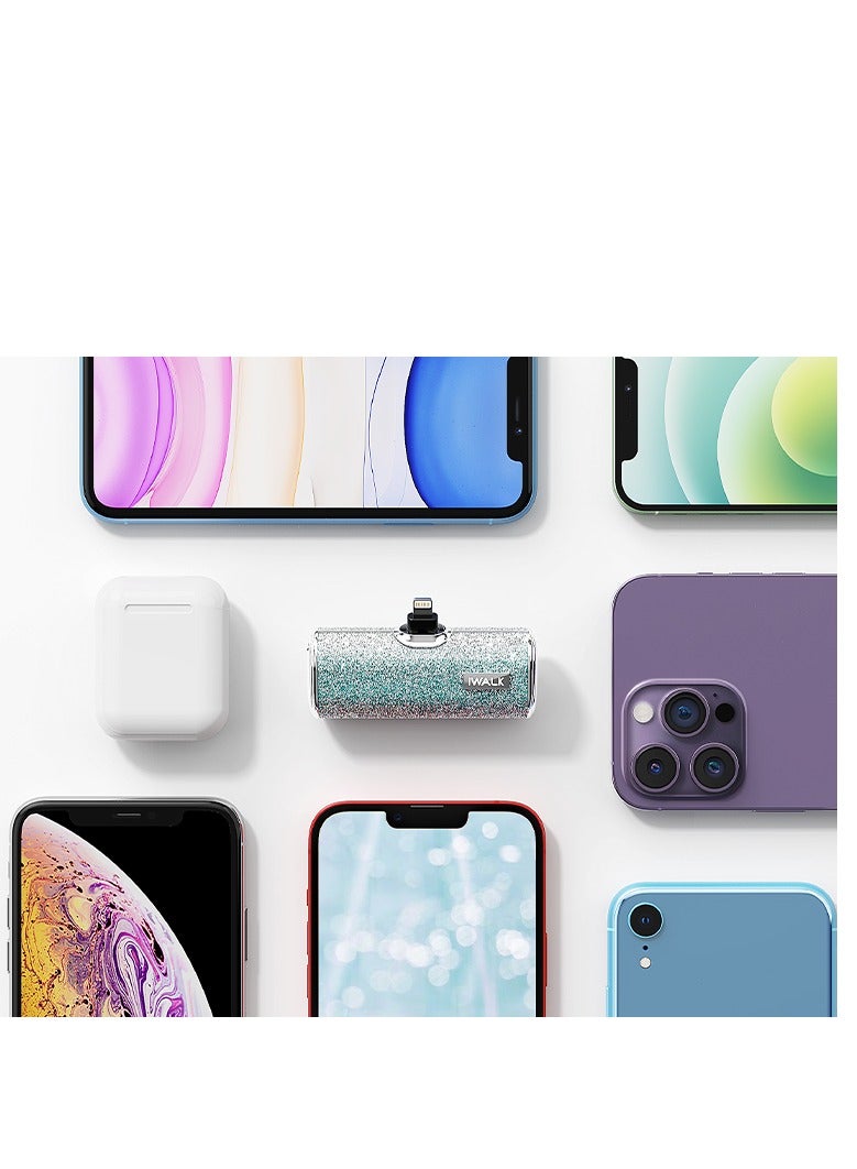 آيووك بنك الطاقة المحمول الصغير iWALK بنك الطاقة المحمول 4500 مللي أمبير/ساعة بنك الطاقة لايتينينج من النوع الماسي-الأزرق - Image 4