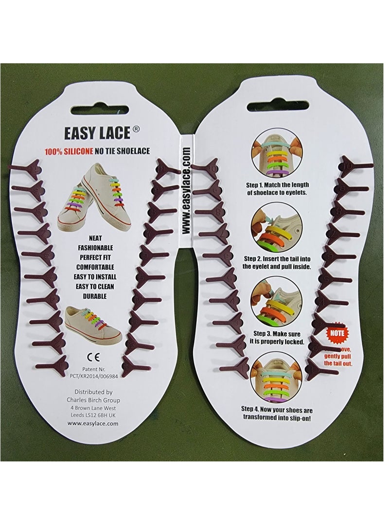 Easy Lace Silicone Shoelaces Flat Black - Image 2