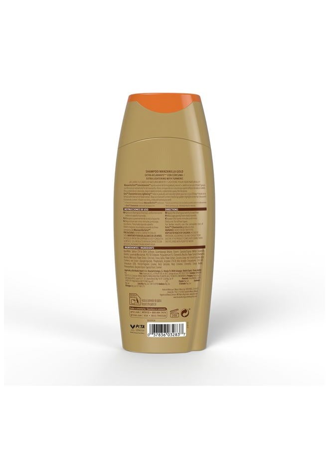 Manzanilla Grisi Grisi Manzanilla Gold Extra Lightening Shampoo with Chamomile Extract & Turmericfor Naturally Brighter, Soft & Luminous Hair | Extra Lightening Formula for Radiant Blonde Shine – 13.5 Fl Oz | 2-Pack - Image 5