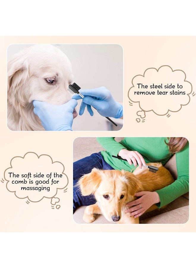 Mudder 6 Pieces Dog Grooming Comb  DoubleSided, Multipurpose Tool For Removing Tear Stains, Crust, Mucus, And Fleas From Small Pets Like Cats And Puppies - Image 4