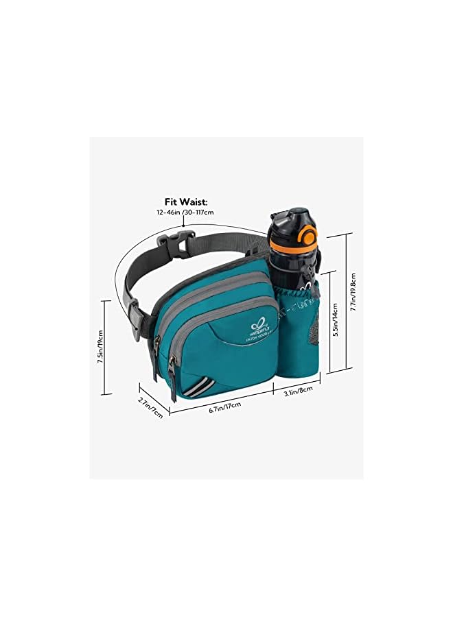 WATERFLY WATERFLY Fanny Pack Waist Bag: Waist Pack for Women Men with Water Bottle Holder Hiking Fanny Pack for Running Walking DogWalking Travel Cycling  - Image 2