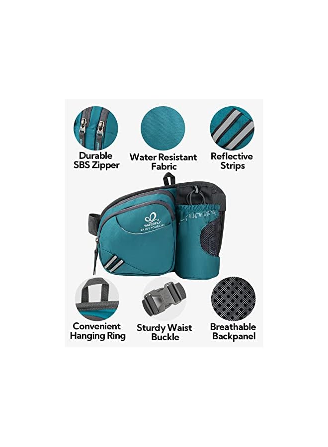 WATERFLY WATERFLY Fanny Pack Waist Bag: Waist Pack for Women Men with Water Bottle Holder Hiking Fanny Pack for Running Walking DogWalking Travel Cycling  - Image 3