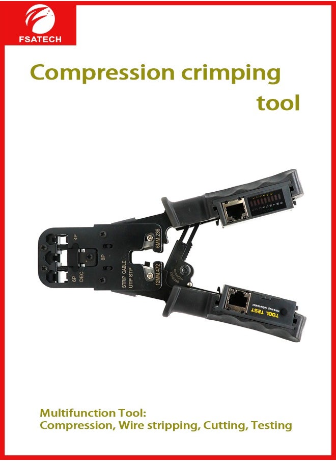 FSATECH Multifunction crimping tool with lan cable tester  - Image 1