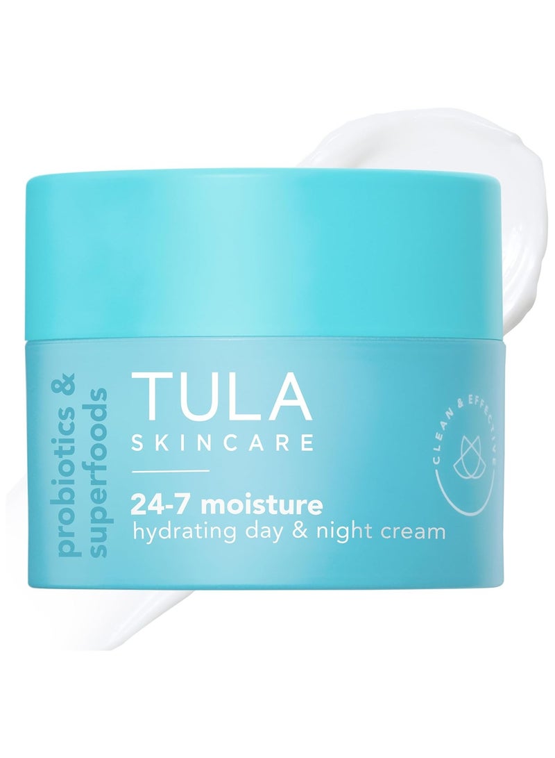 TULA Skin Care 24-7 Hydrating Day & Night Cream - Nourishing Moisturizer for Face, Maintain Skin Balance & Improve Skin Smoothness, Contains Watermelon & Apple Extract - Image 1