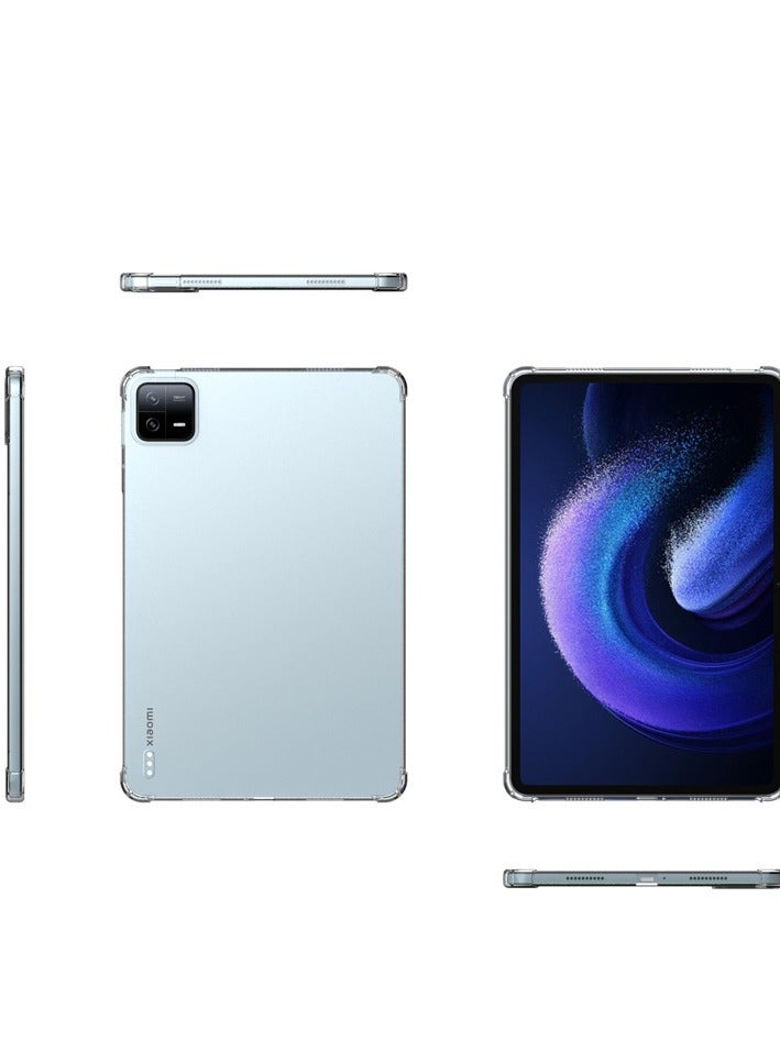 حافظة واقية لهاتف شاومي الوسادة 6/6 برو ، مقاومة للصدمات مقاومة للصدمات لينة واقية الظهر قذيفة ، ضئيلة وخفيفة ، مقاومة اصفرار ، غطاء لهاتف شاومي الوسادة 6 برو / الوسادة 6 11 بوصة (واضح) - Image 4