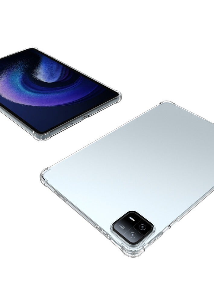 حافظة واقية لهاتف شاومي الوسادة 6/6 برو ، مقاومة للصدمات مقاومة للصدمات لينة واقية الظهر قذيفة ، ضئيلة وخفيفة ، مقاومة اصفرار ، غطاء لهاتف شاومي الوسادة 6 برو / الوسادة 6 11 بوصة (واضح) - Image 3