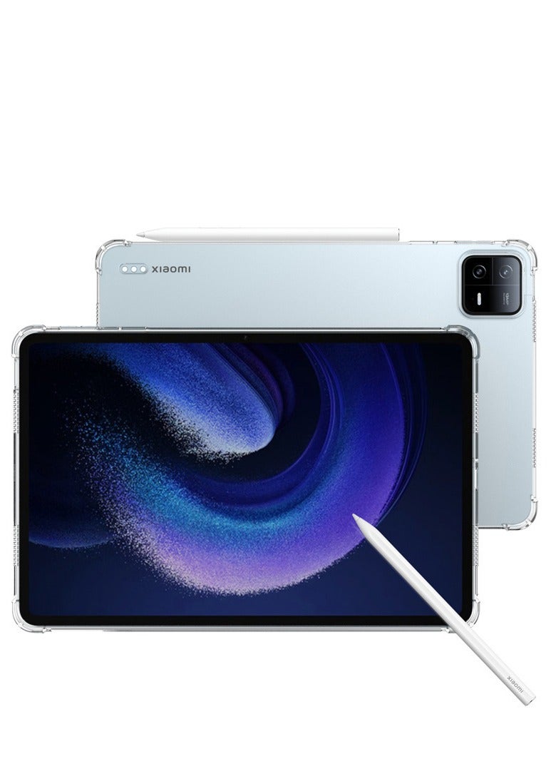 حافظة واقية لهاتف شاومي الوسادة 6/6 برو ، مقاومة للصدمات مقاومة للصدمات لينة واقية الظهر قذيفة ، ضئيلة وخفيفة ، مقاومة اصفرار ، غطاء لهاتف شاومي الوسادة 6 برو / الوسادة 6 11 بوصة (واضح) - Image 5